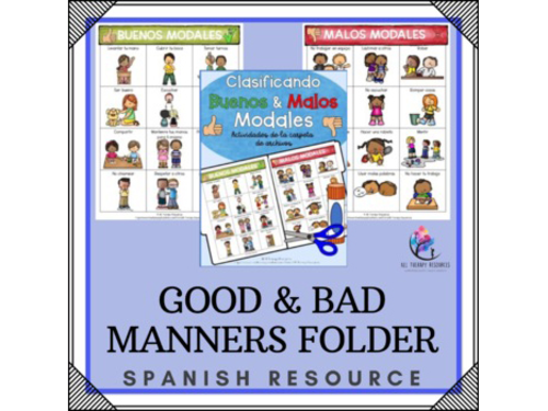 SPANISH VERSION - GOOD & BAD MANNERS FILE FOLDER - Character Development