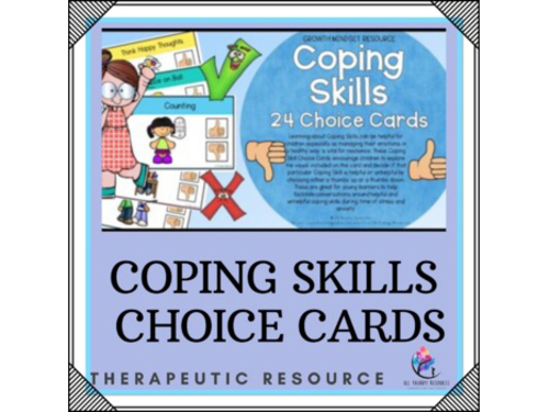 Coping Skills Choice Cards - Helpful and Unhelpful Coping Calming Strategies