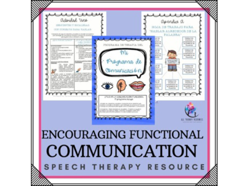 SPANISH VERSION | Speech Therapy Program | Encouraging Functional Communication