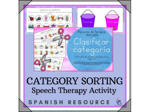 SPANISH VERSION - Category Sorting - Speech Therapy - Autism & SPED