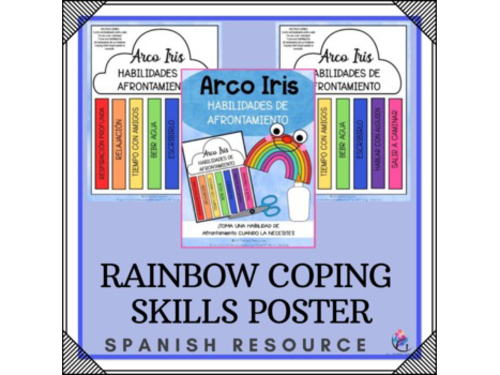 SPANISH VERSION Rainbow Coping Calming Skills - FREEBIE  - SEL