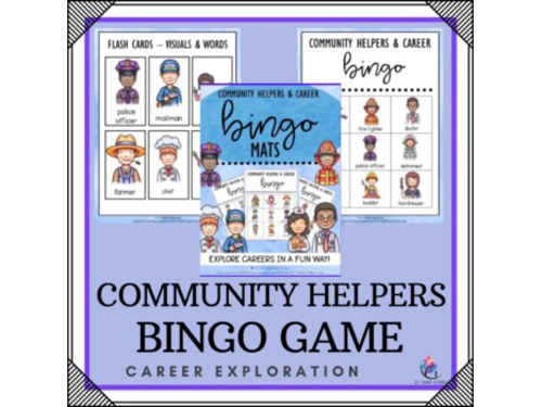 Community Helpers Bingo Game - Occupation and Career Counseling Game