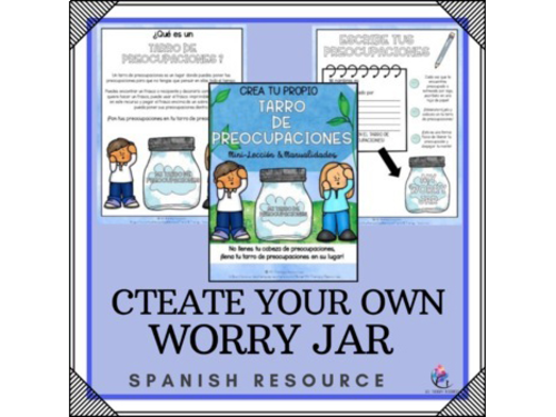 SPANISH VERSION Worry Jar - Coping Strategies for Anxiety - SEL