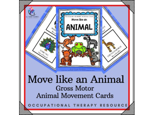 "Move like an Animal" ZOO ANIMALS - Movement Cards - Gross Motor Skill