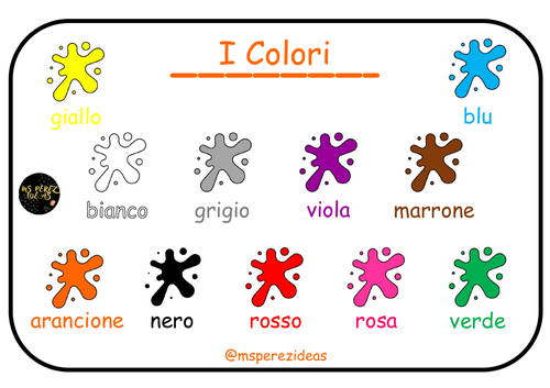 I colori Poster (Italian Colours)