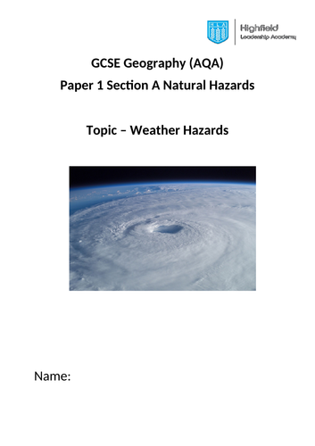 AQA 1A Tropical Storms Workbook
