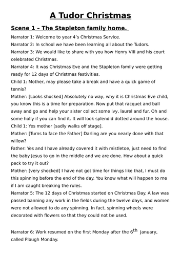 A Tudor Christmas Service - Play Script
