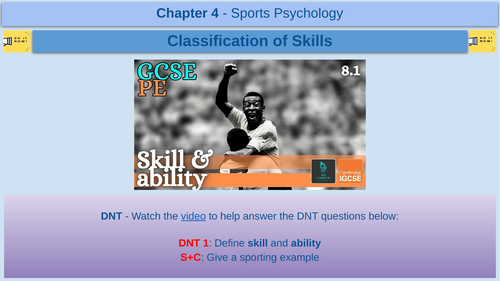 Classification of Skills - GCSE Physical Education - AQA
