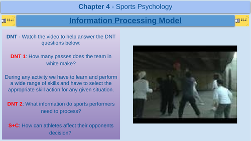 Information Processing Model - GCSE Physical Education - AQA | Teaching ...