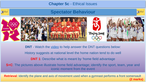 Spectator Behaviour - GCSE Physical Education - AQA