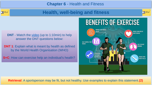 Health, well-being and fitness  - GCSE Physical Education - AQA