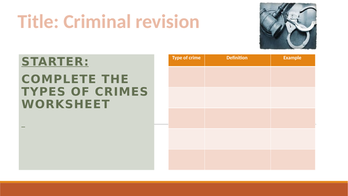 GCSE Criminal revision