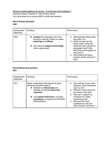 Assessment Objective Explainer English Literature Edexcel Student Friendly