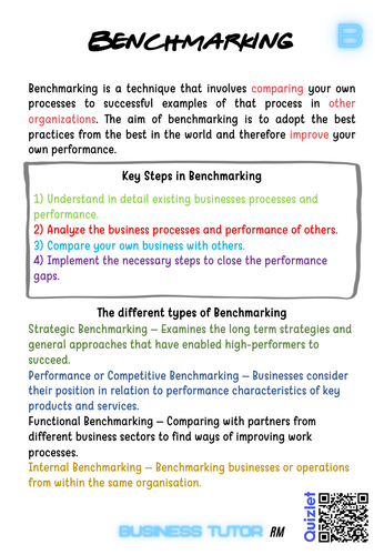Benchmarking Business Revision