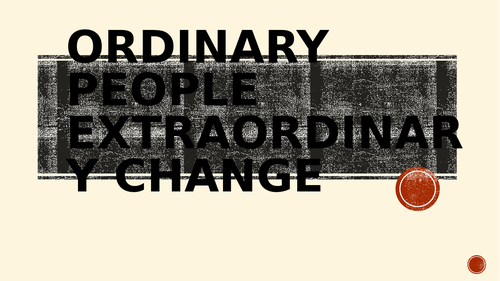 Be the Change - Social Change