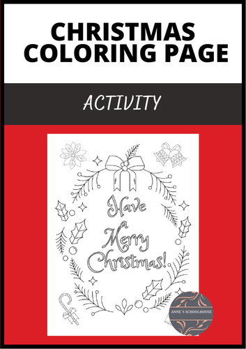 Christmas Coloring Page/Poster/Winter Holidays