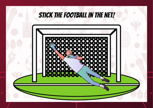World Cup Football Game - Stick the Football in the Net! Pin the Football Game
