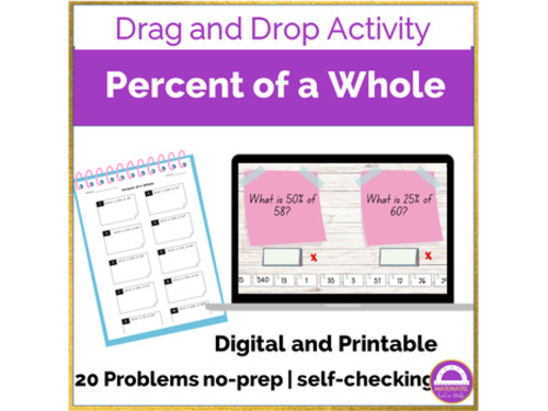 Percent of a Number | Printable and Digital Math Activity