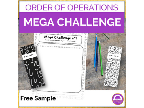 FREE Order of Operations Activity | Mega Challenge