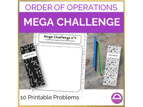 Order of Operations Mega Challenge Activity