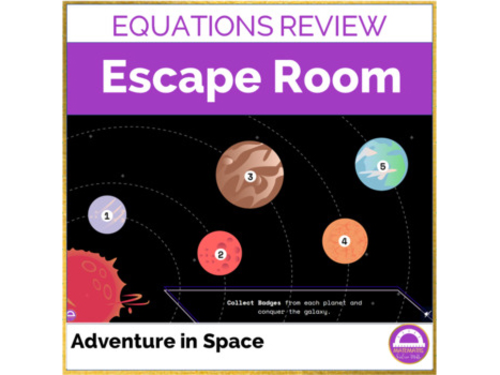 Solving Equations Review Math Digital Escape Room
