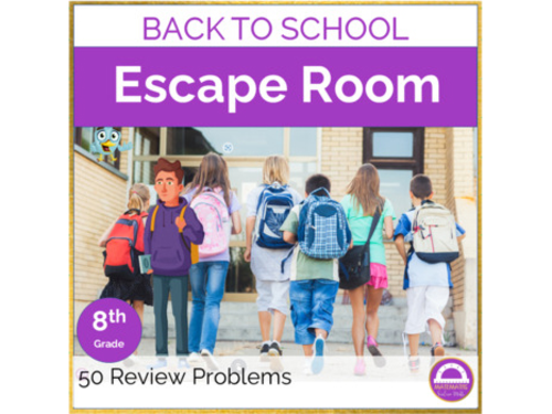 Back to School 8th Grade Math Review Activity| Digital Escape Room