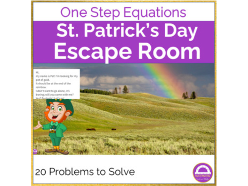 St. Patrick's Day Escape Room One Step Equations