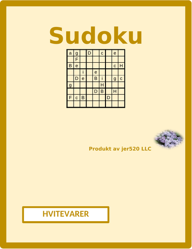 Hvitevarer (Appliances in Norwegian) Hus Sudoku
