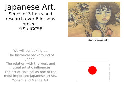 Japanese art project. Yr 9/ GCSE