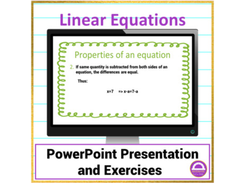 Equations in One Variable Notes and Activities