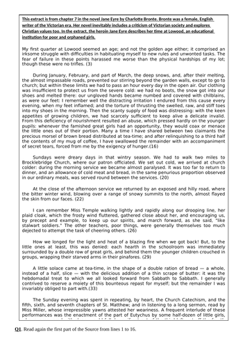 AQA GCSE Language Mock Paper 1, with tips