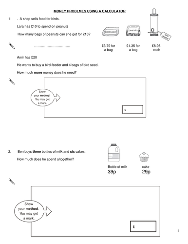 SATs mixed questions bundle - part 2