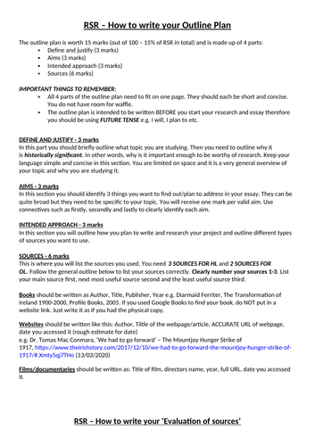 History Rsr Extended Essay Example