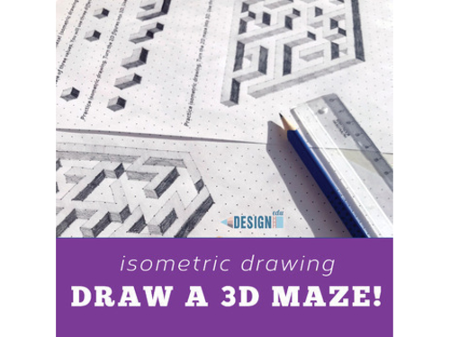 Draw a 3D maze! Isometric Drawing Lesson - with video