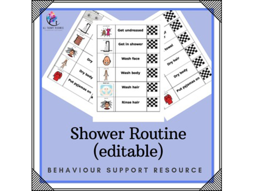 Behaviour Support: Shower Routine Editable Program