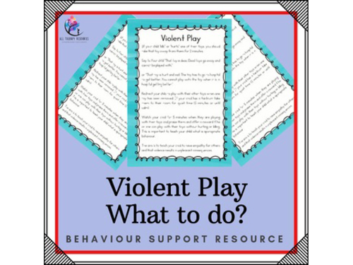 Childrens Violent Play - What to do?