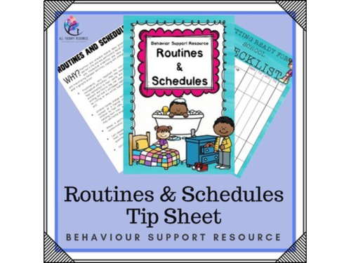 Behavior Support : Routines & Schedules - toddler, preschool, autism, ABA, home