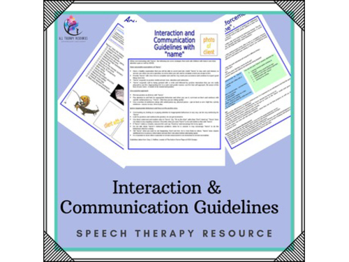Behaviour Support: Interaction and Communication Stragegies/ Guidelines