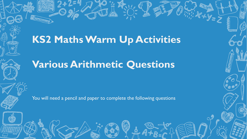 Maths Morning Challenge and Starter Activities Resources