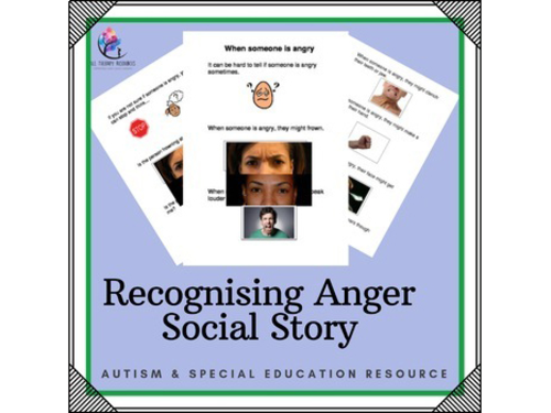 Social Narrative - Recognizing Anger (Autism Resource)