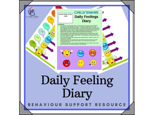 Daily Feelings Diary - Editable