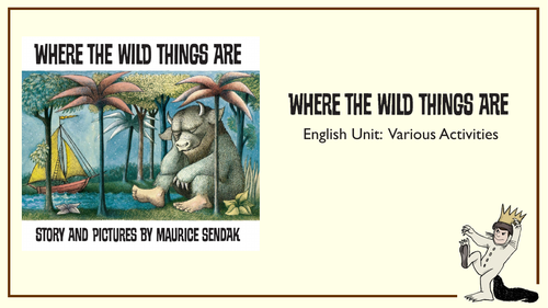 Where the Wild Things Are - English Writing & Reading Bundle including Vocabulary Book etc.