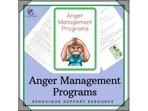 Anger Management Programs - 6 pages - Variety of Programs
