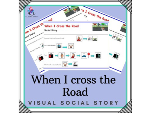 1 Page Poster - When I Cross the Road (great for special needs / kindergarten)
