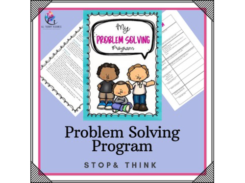 My Stop and Think - Problem Solving Program (anger, behavior & growth mindset)