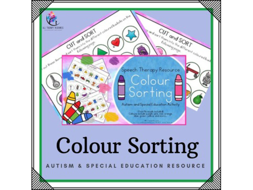 Colour Sorting Visuals - Colour Recognition & Sorting - Kindergarten, Autism