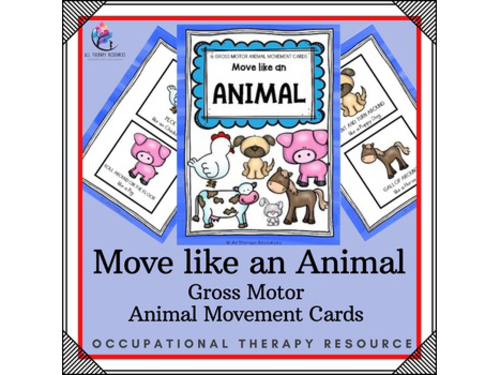 "Move like an Animal" FARM ANIMALS - Movement Cards - Gross Motor Skill