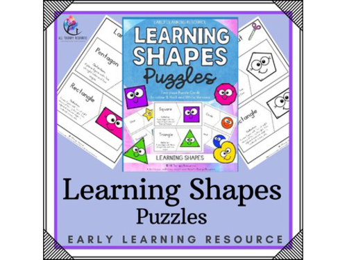 Learning my Shapes - Two Piece Puzzles - Early Learning - Autism Support