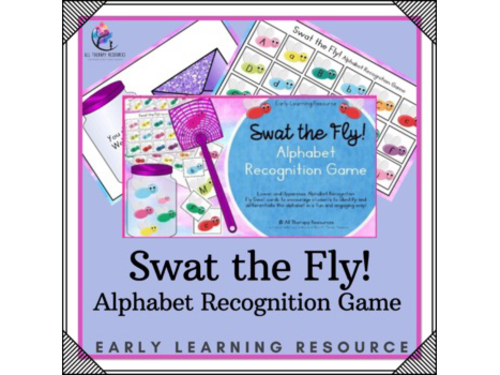 Alphabet Recognition - Swat the Fly Game! - Upper & Lower Case