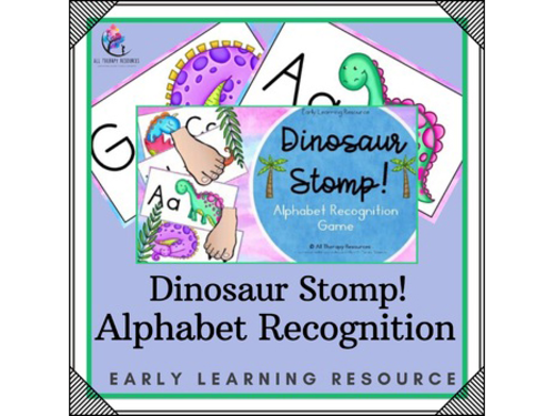 Alphabet Recognition - Dinosaur Stomp! - SPED - Posters - Decor